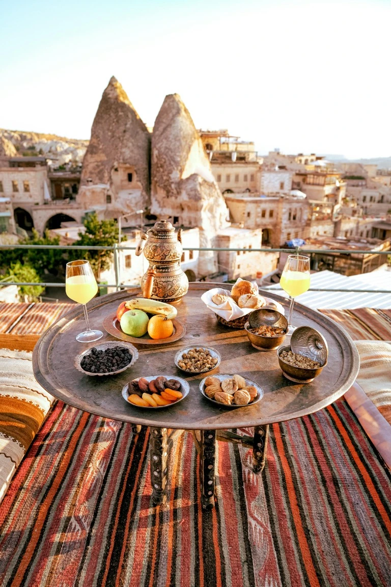Breakfast with a view in Cappadocia, Turkey